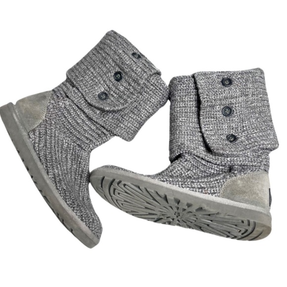 UGG Women's Classic Cardy Tall Knit Acrylic Winter Button Boots - Picture 3 of 16